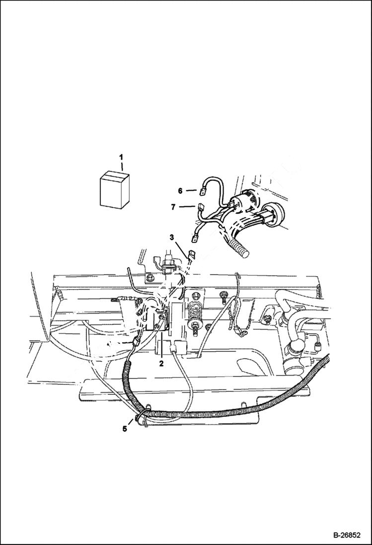 Схема запчастей Bobcat 2200 - FRT DIFF DISABLING KIT (Switch Mounts On Pedal) ACCESSORIES & OPTIONS