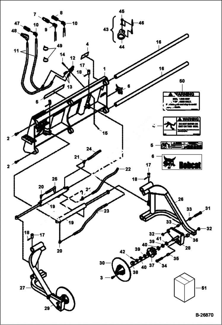 Схема запчастей Bobcat SOD LAYER - SOD LAYER (Without Sod Cutter) (6791) Loader