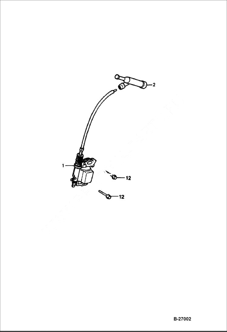 Схема запчастей Bobcat VIBRATORY PLATE COMPACTOR - ENGINE (Ignition Coil) BC15 POWER UNIT