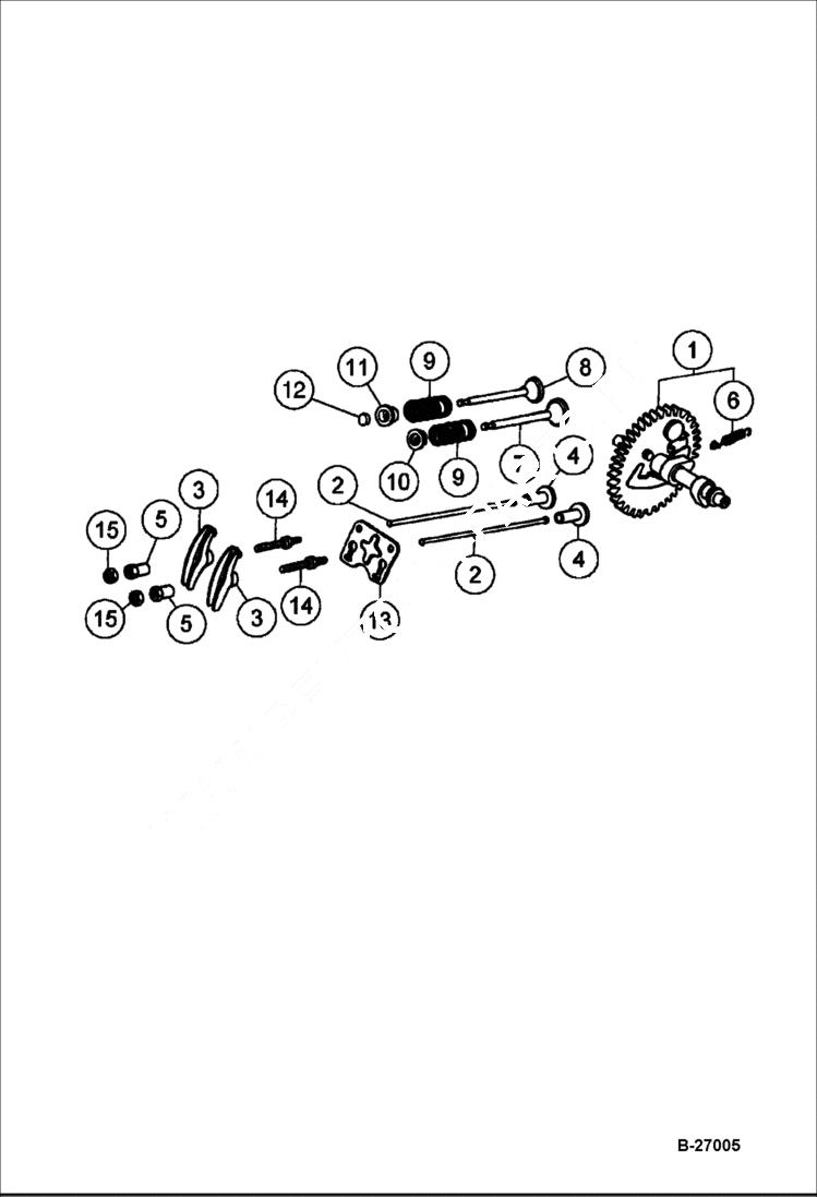 Схема запчастей Bobcat VIBRATORY PLATE COMPACTOR - ENGINE (Camshaft) BC15 POWER UNIT