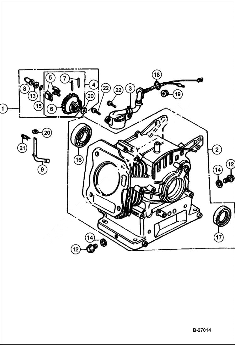 Схема запчастей Bobcat VIBRATORY PLATE COMPACTOR - ENGINE (Governor) BC19, BC22 POWER UNIT