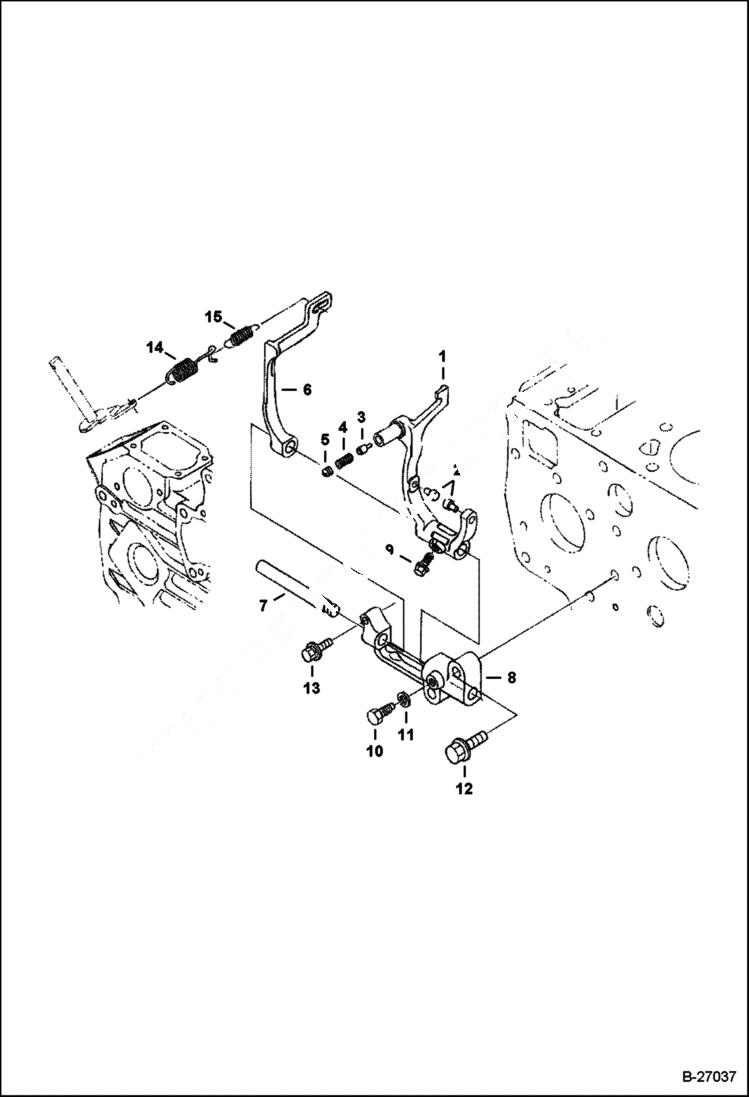 Схема запчастей Bobcat 341 - GOVERNOR POWER UNIT