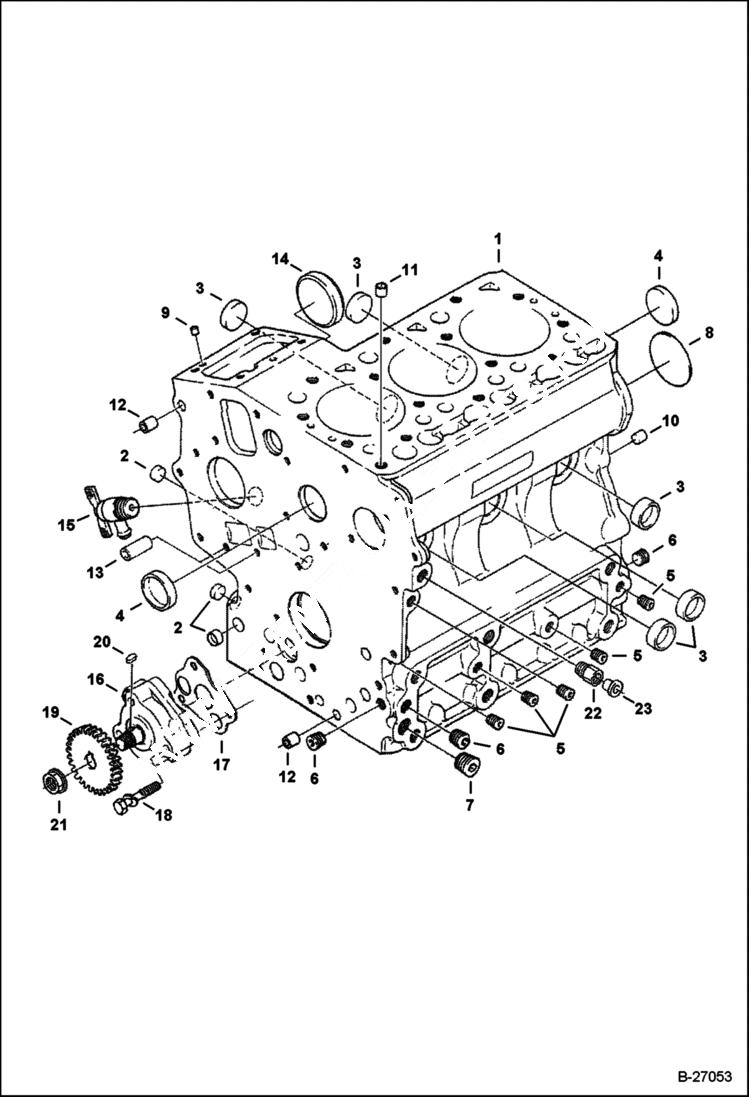 Схема запчастей Bobcat Mini Tracks Loaders - CRANKCASE POWER UNIT