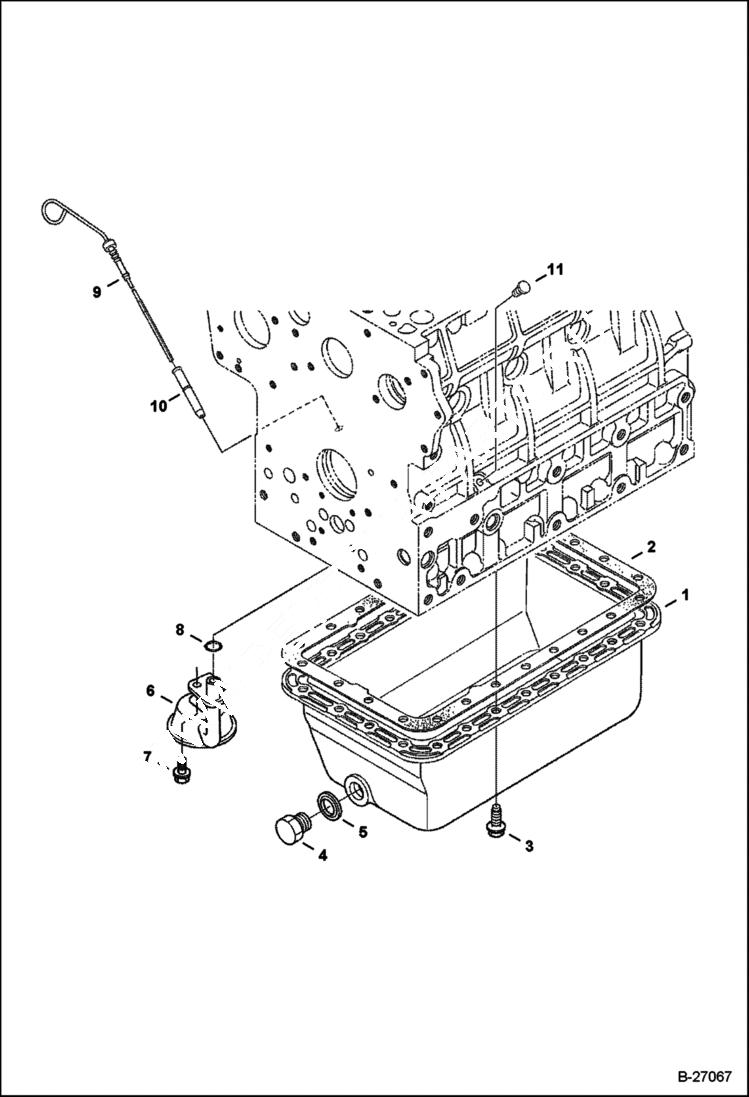 Схема запчастей Bobcat T-Series - OIL PAN POWER UNIT