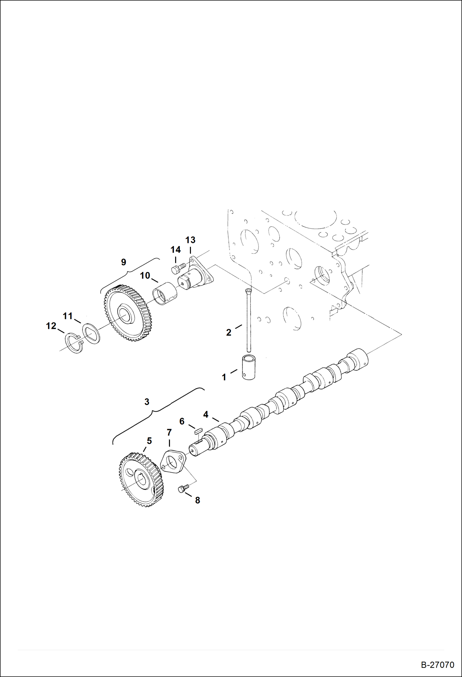 Схема запчастей Bobcat 331 - CAMSHAFT POWER UNIT