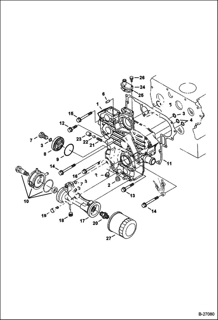 Схема запчастей Bobcat 435 - GEARCASE POWER UNIT