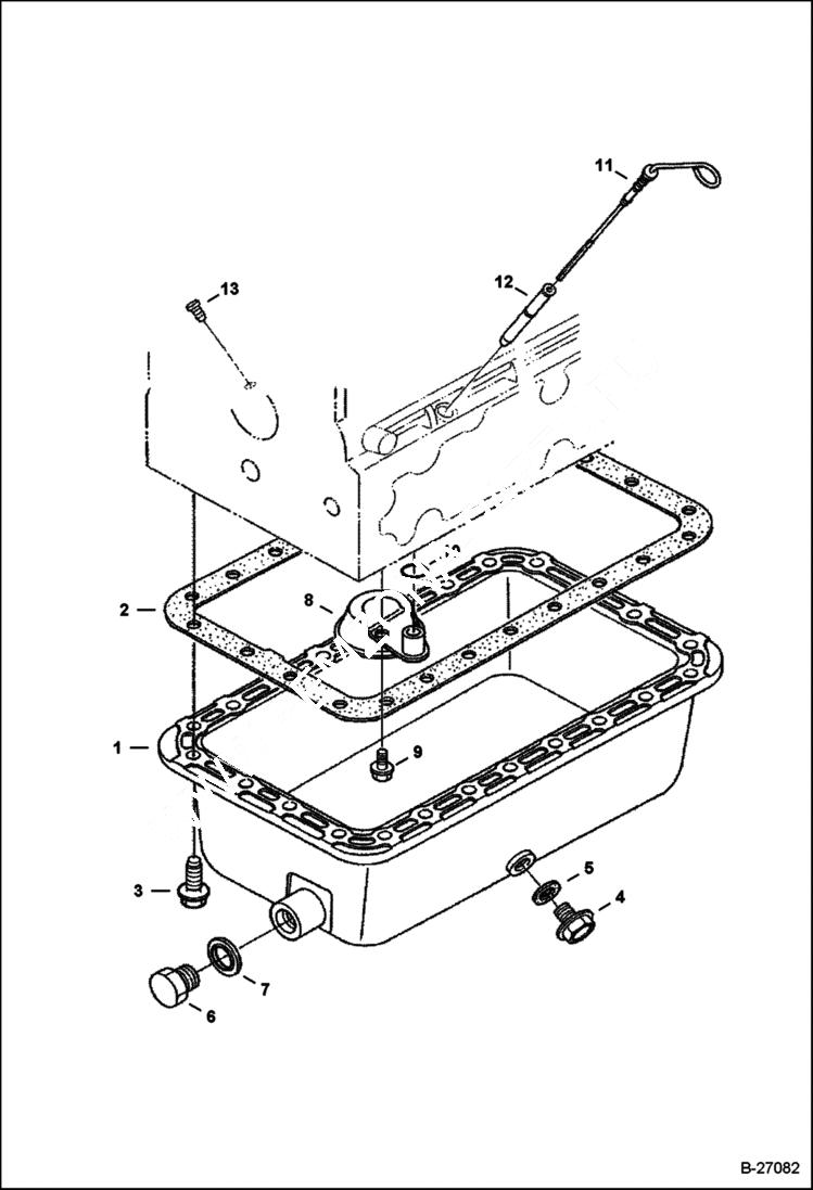 Схема запчастей Bobcat 435 - OIL PAN POWER UNIT