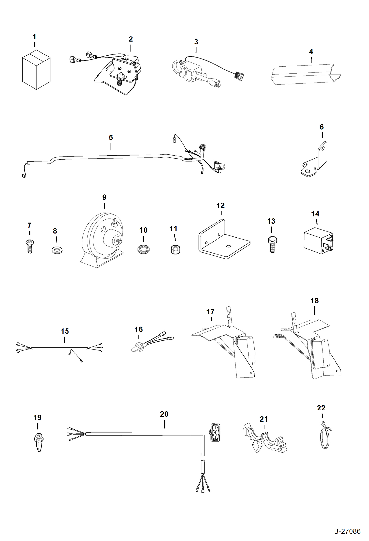 Схема запчастей Bobcat 2200 - TAILLIGHT KIT DELUXE ACCESSORIES & OPTIONS