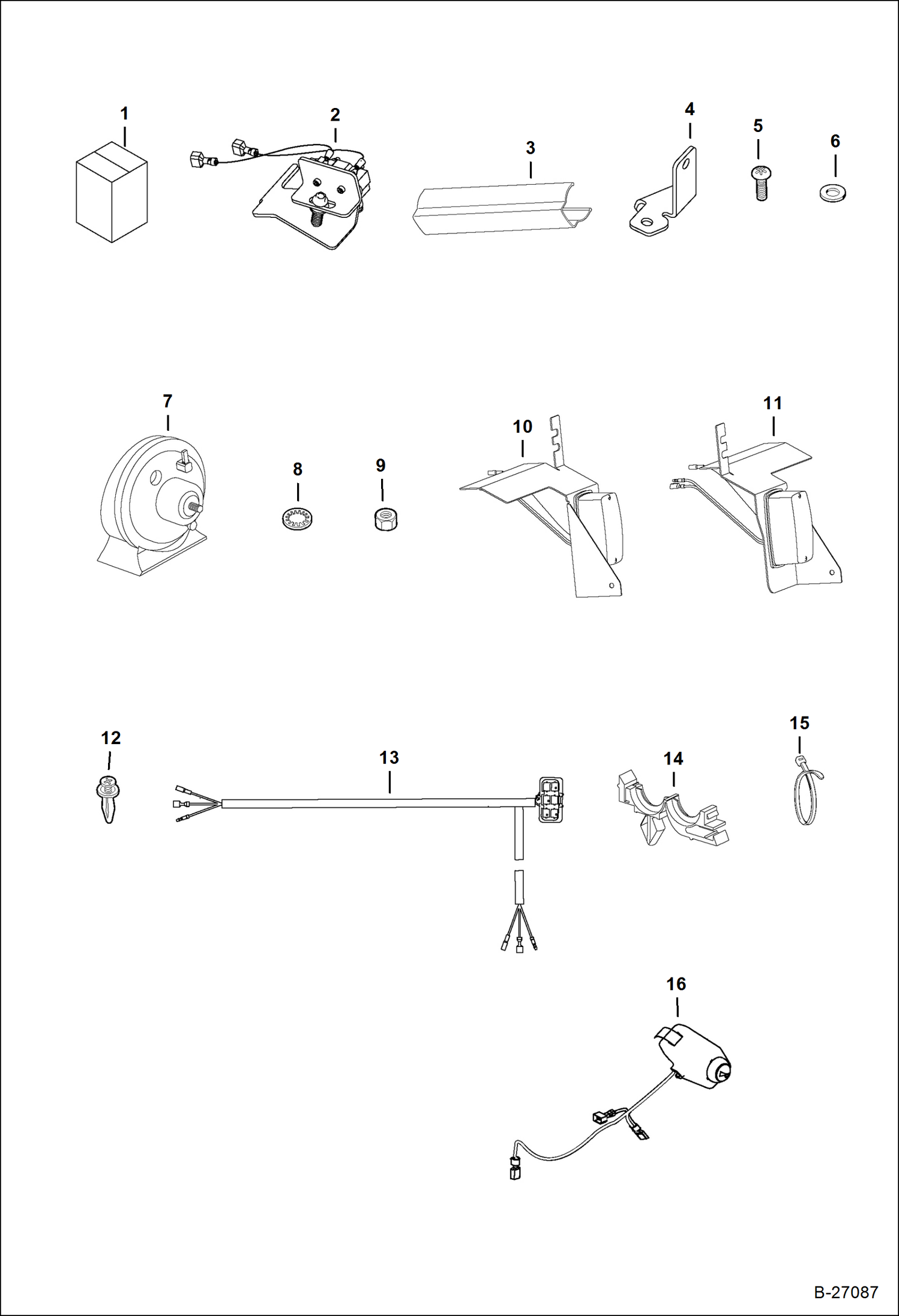 Схема запчастей Bobcat 2200 - TAILLIGHT KIT STANDARD W/O Turn Signals ACCESSORIES & OPTIONS