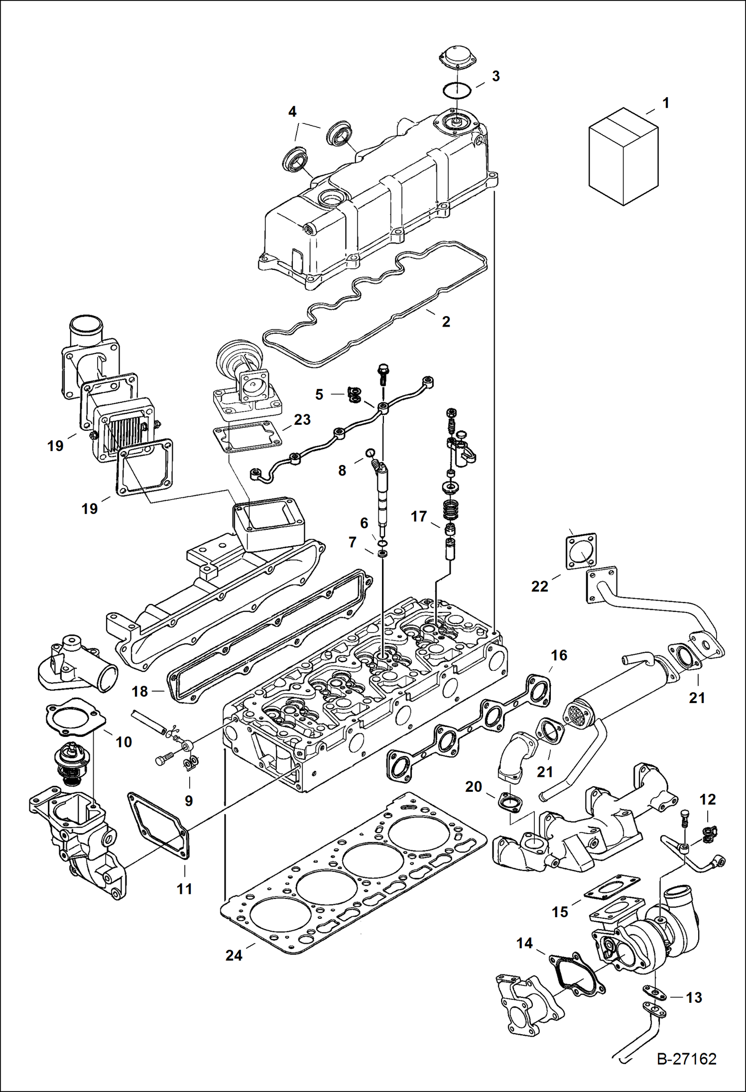 Схема запчастей Bobcat A-Series - UPPER GASKET KIT POWER UNIT