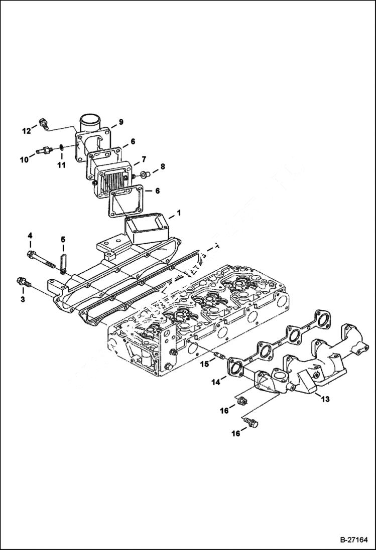 Схема запчастей Bobcat T-Series - MANIFOLDS POWER UNIT