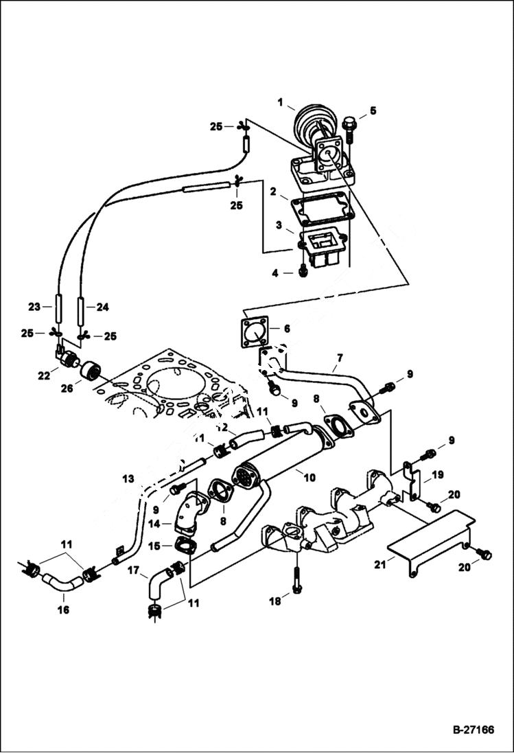 Схема запчастей Bobcat S-Series - EGR VALVE POWER UNIT