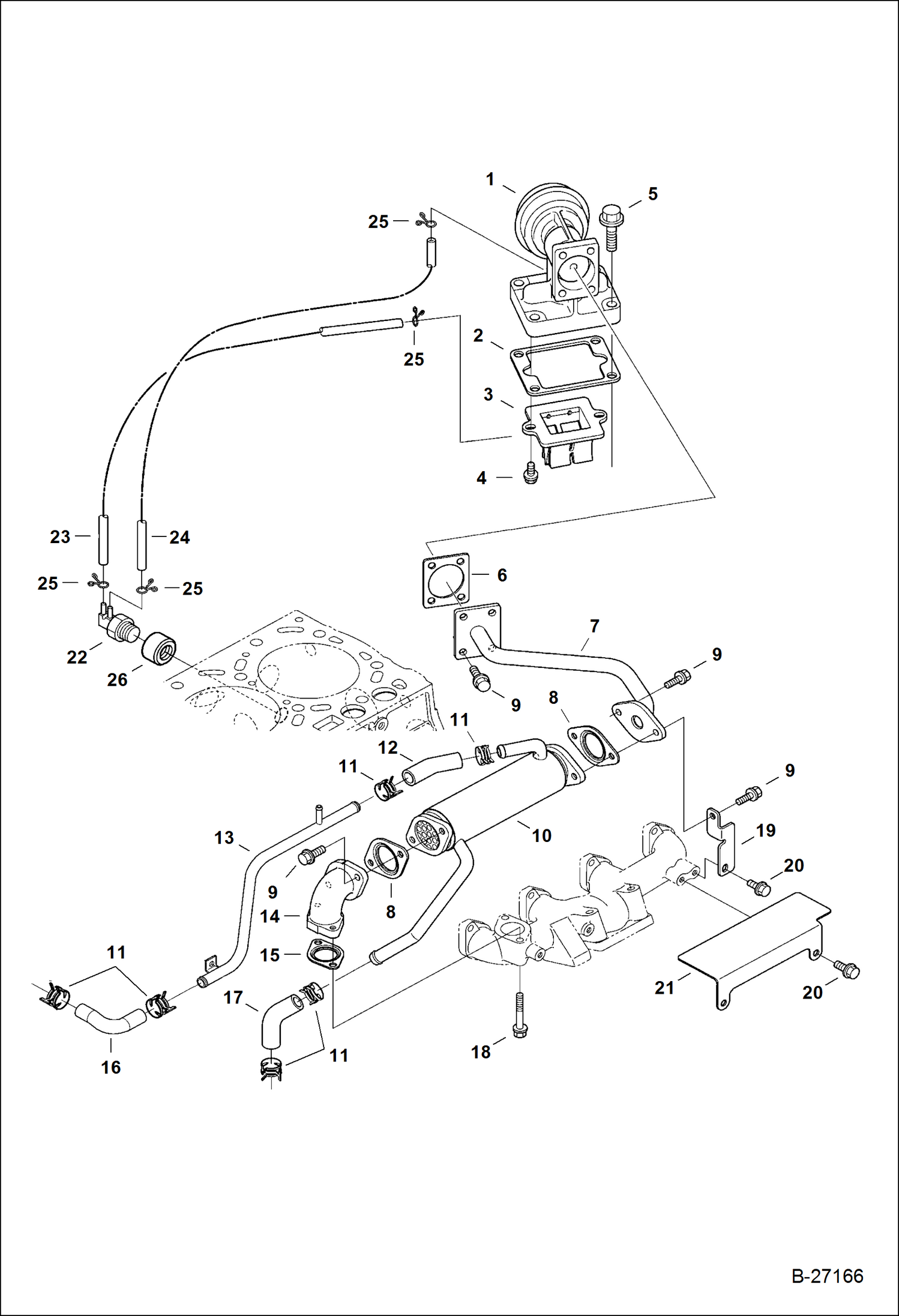 Схема запчастей Bobcat A-Series - EGR VALVE POWER UNIT