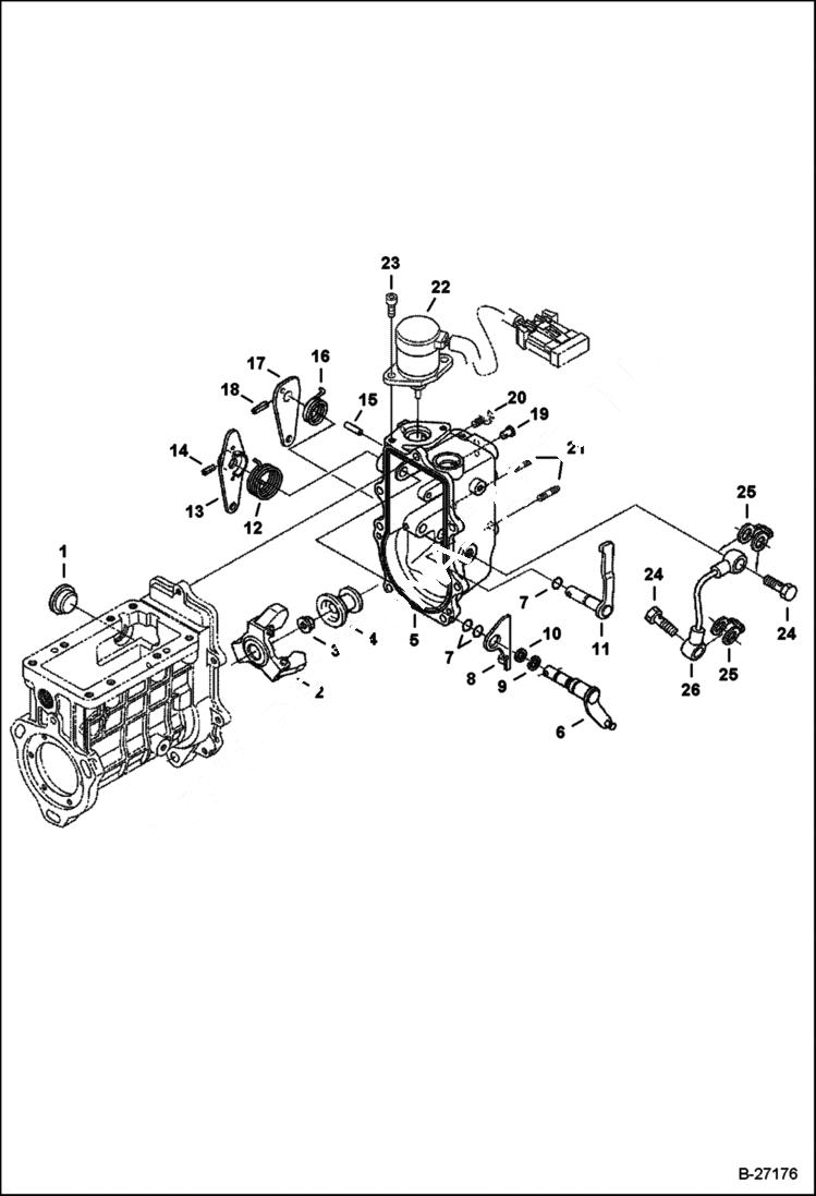 Схема запчастей Bobcat T-Series - GOVERNOR POWER UNIT