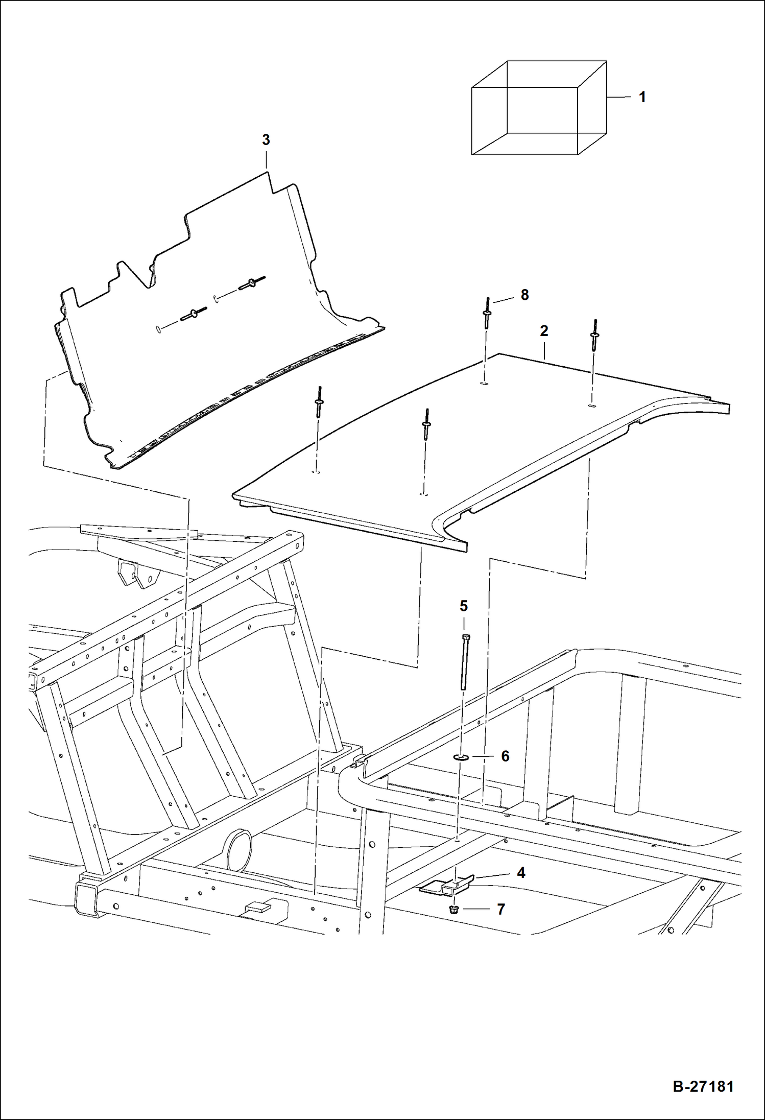 Схема запчастей Bobcat 2200 - FLOORBOARDS MAIN FRAME