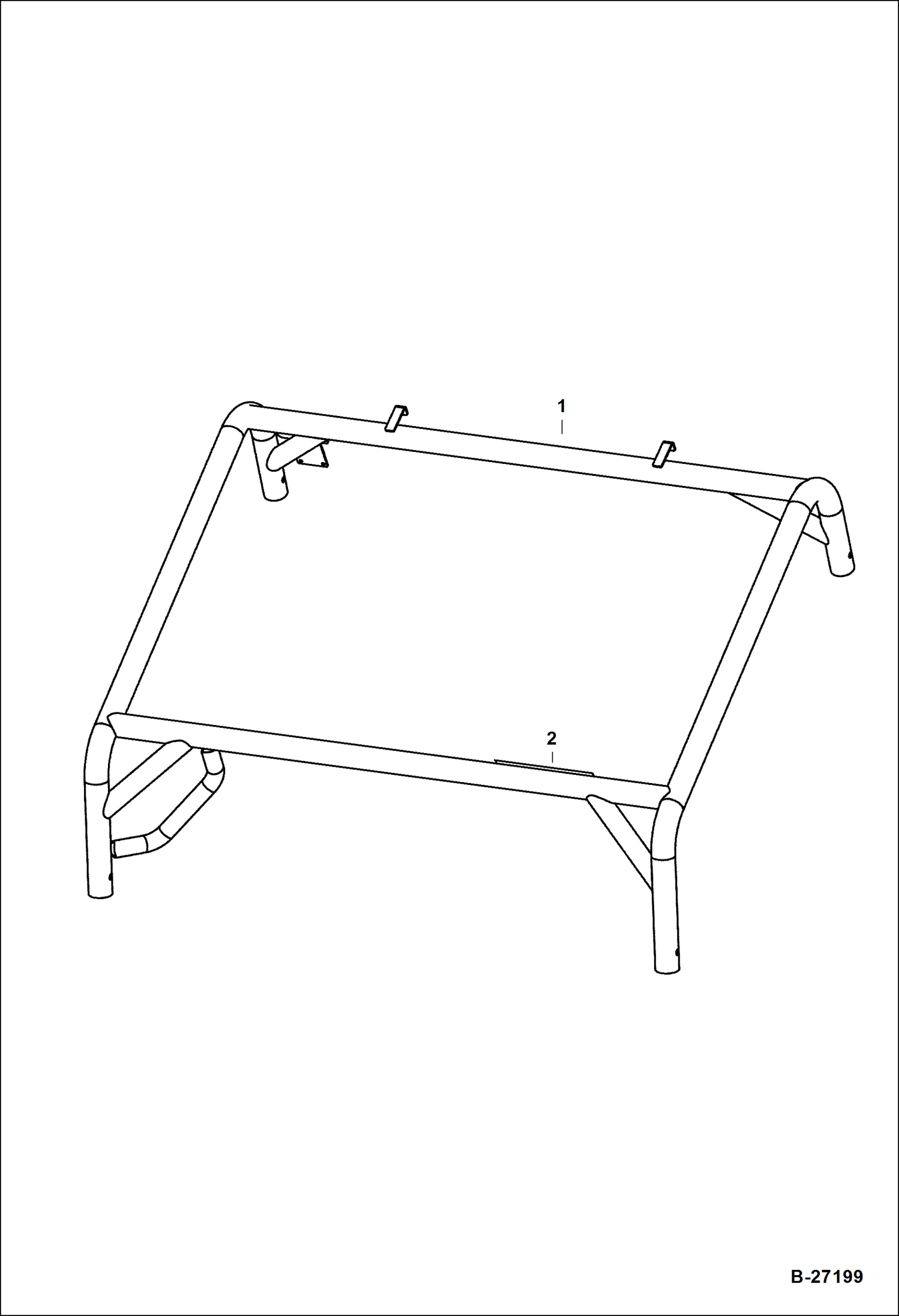 Схема запчастей Bobcat 2200 - FOPS MAIN FRAME