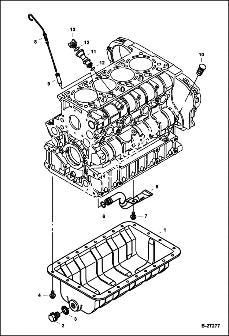 Схема запчастей Bobcat S-Series - OIL PAN POWER UNIT