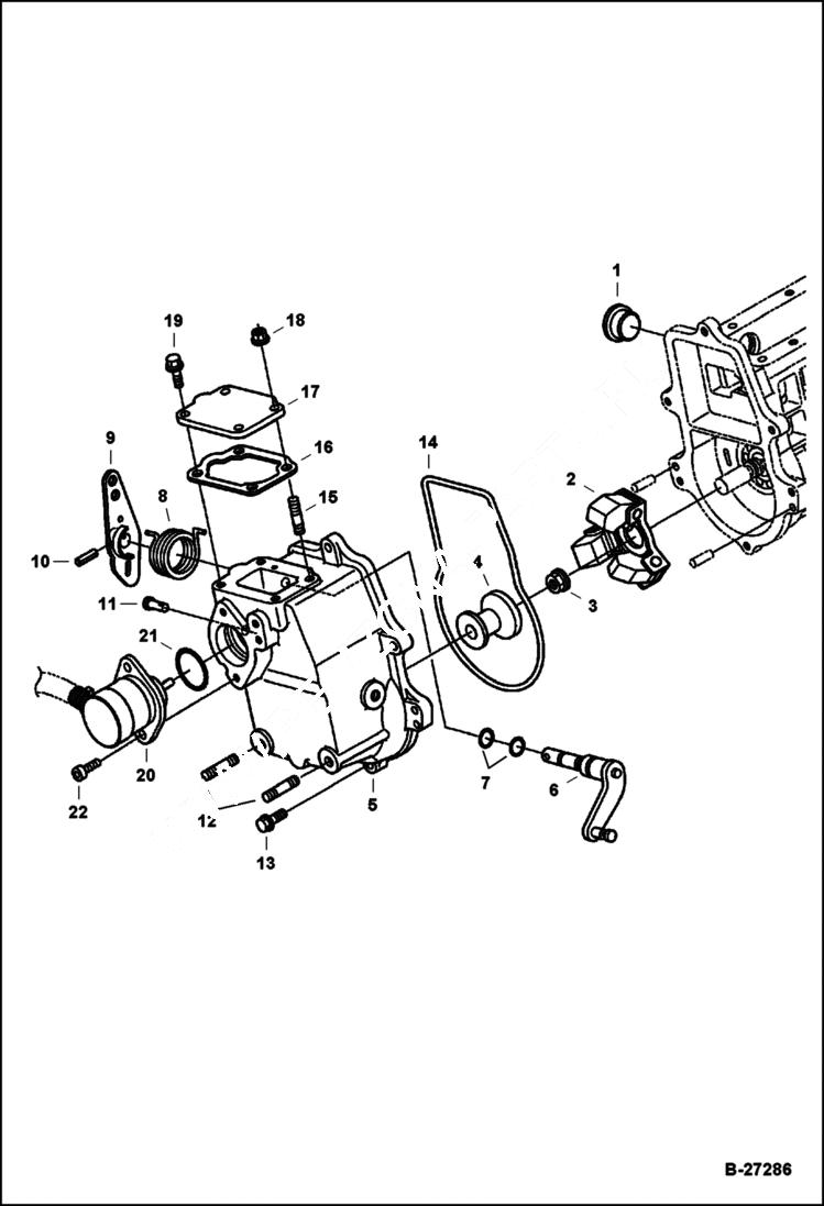 Схема запчастей Bobcat S-Series - GOVERNOR POWER UNIT