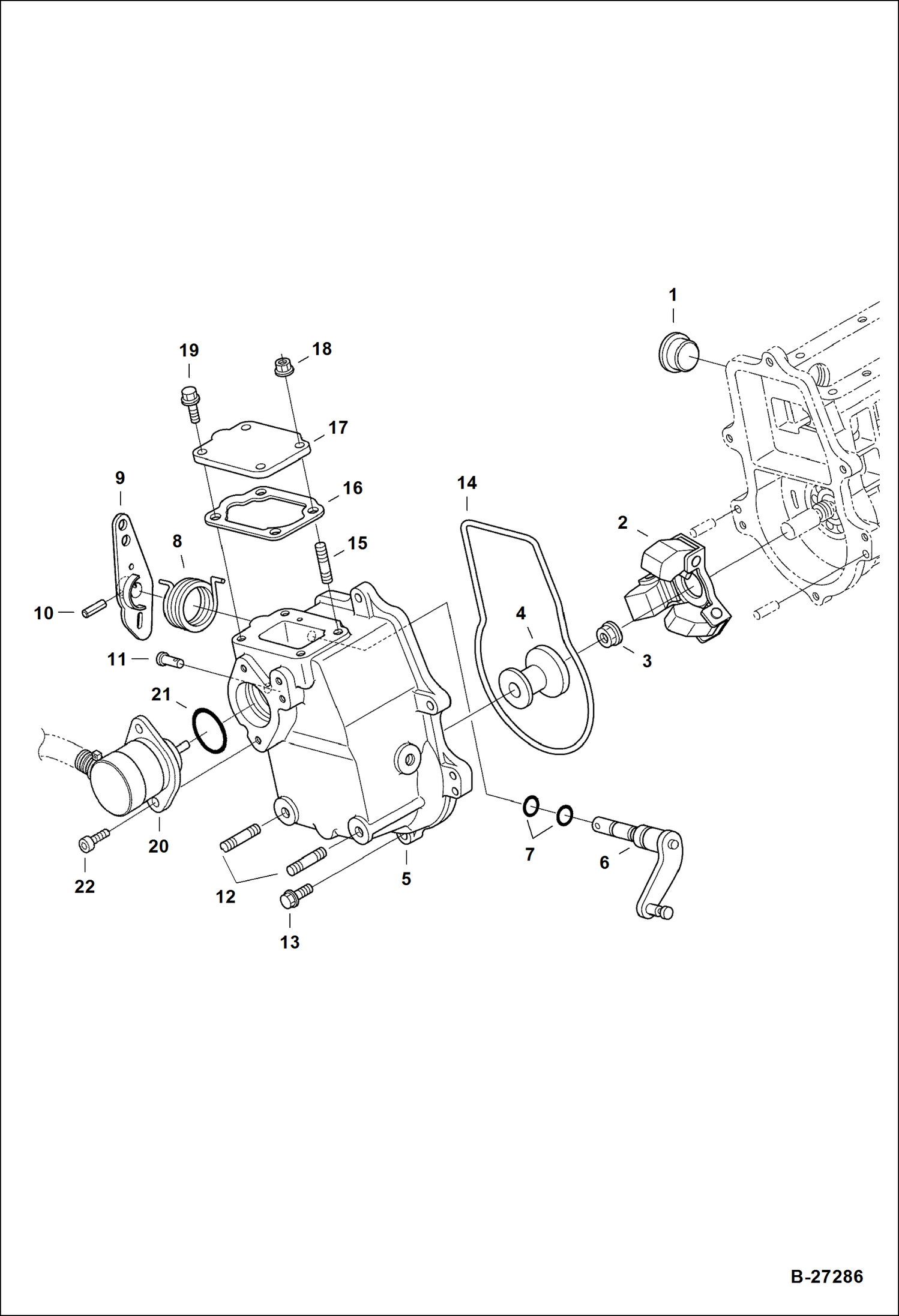 Схема запчастей Bobcat 5600 - GOVERNOR POWER UNIT