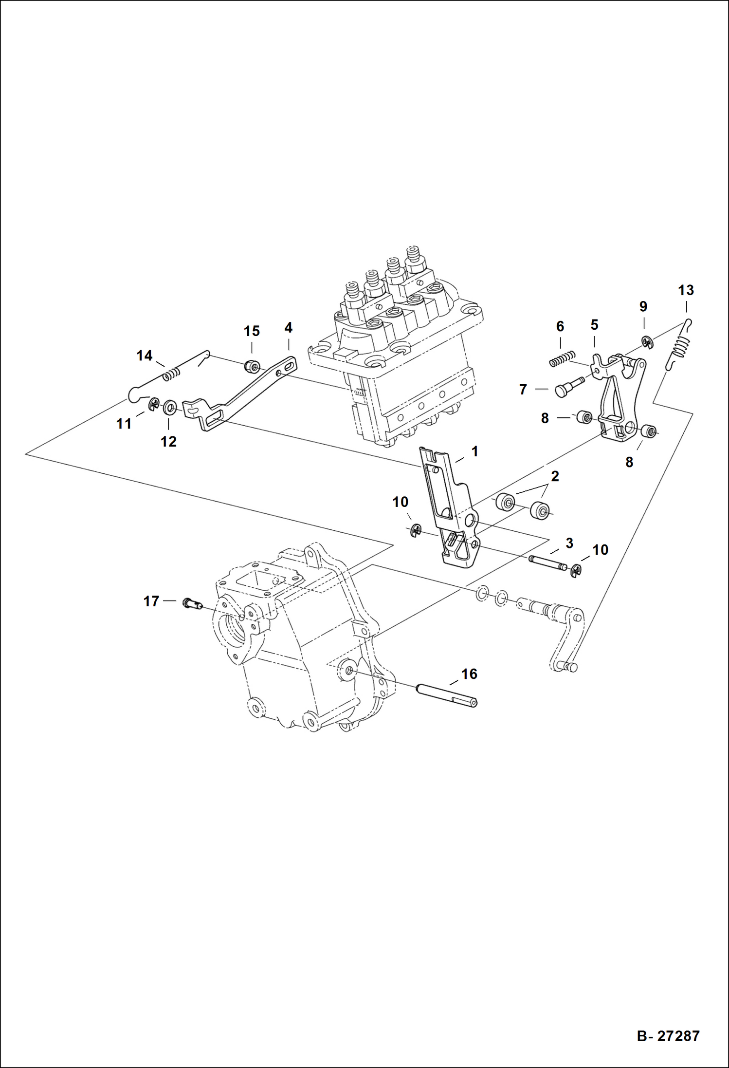 Схема запчастей Bobcat 5600 - GOVERNOR (Fork Lever) POWER UNIT