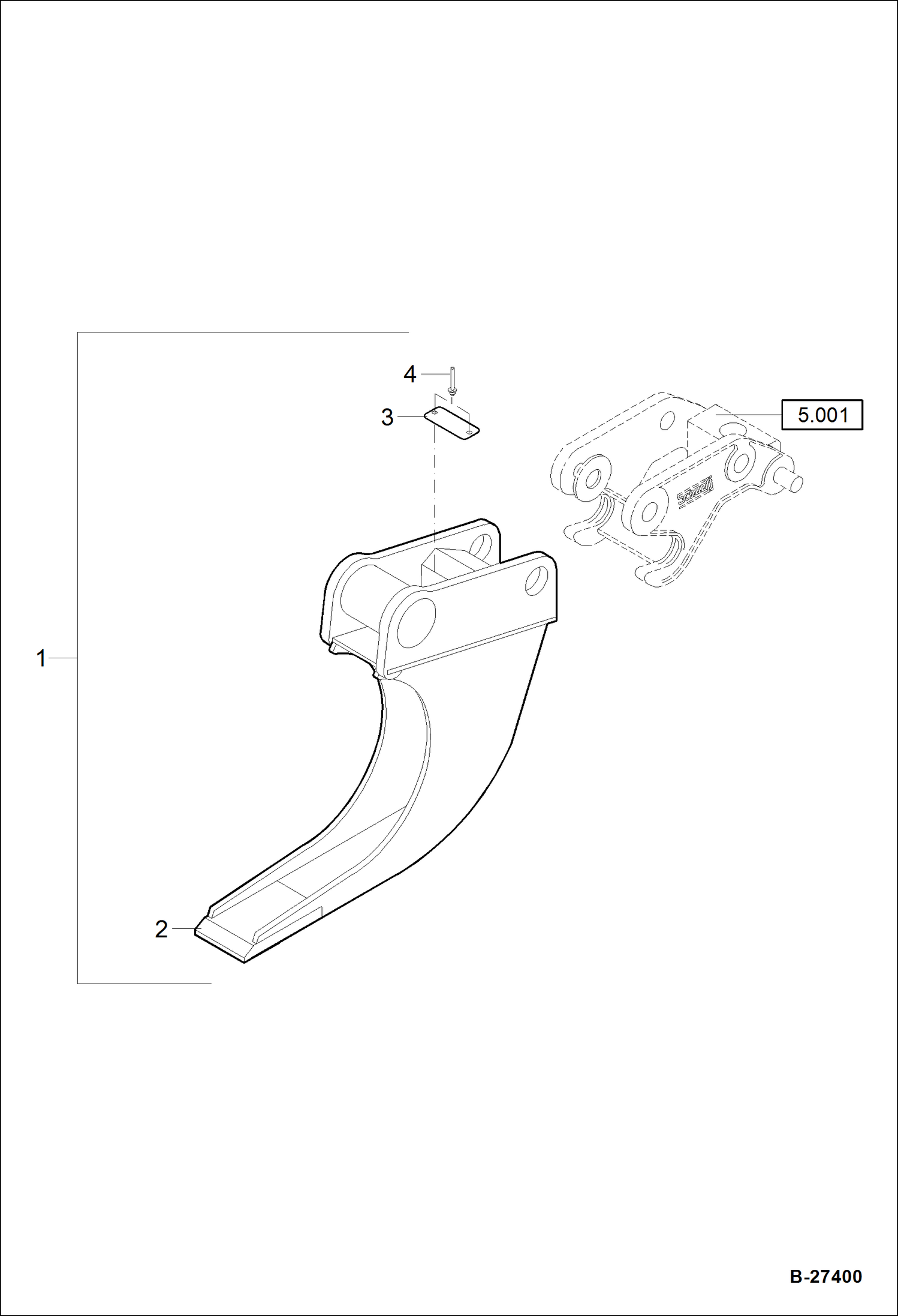 Схема запчастей Bobcat ZX75 - CABLE DITCH BUCKET ACCESSORIES & OPTIONS