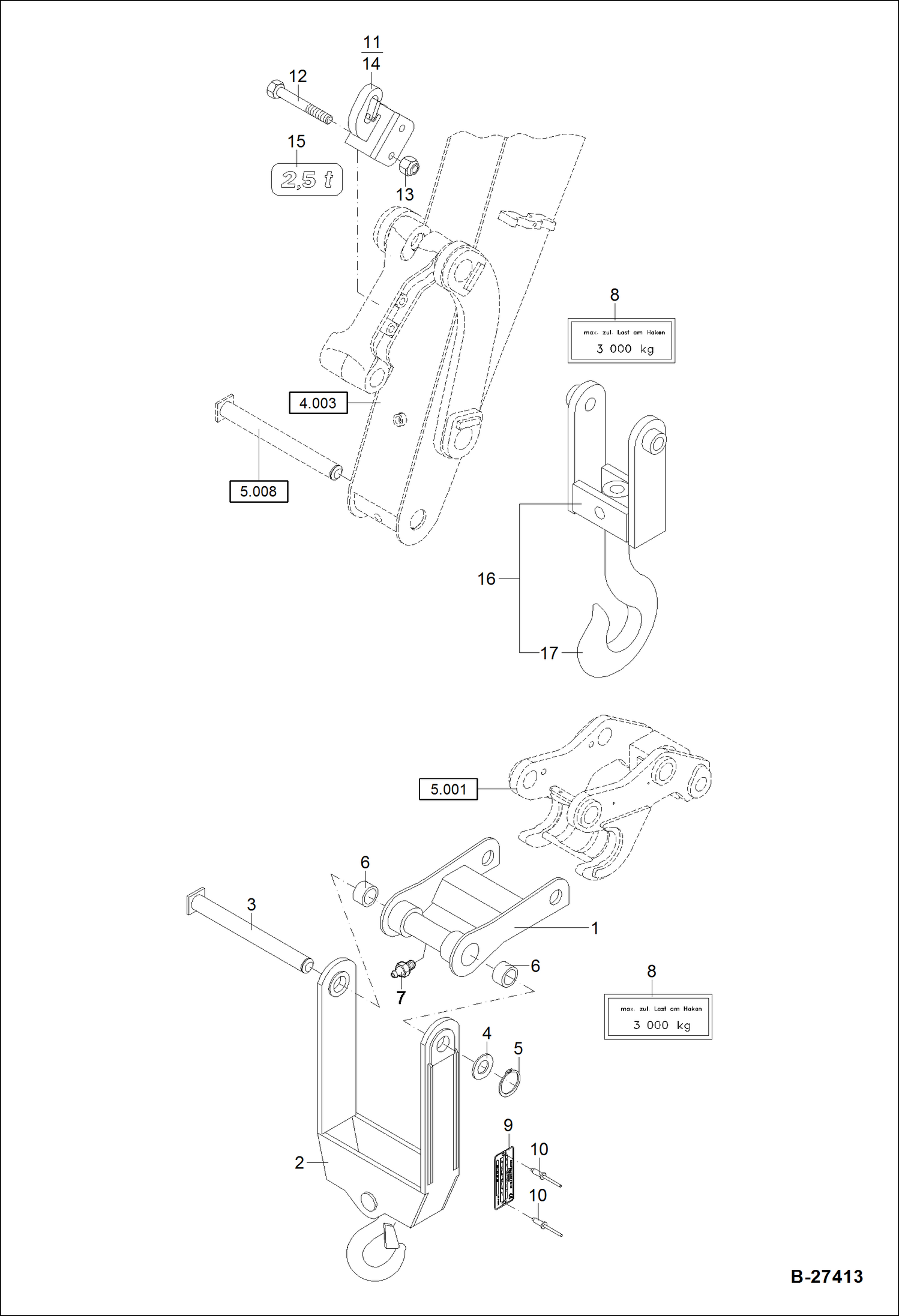 Схема запчастей Bobcat ZX75 - HOOK ACCESSORIES & OPTIONS