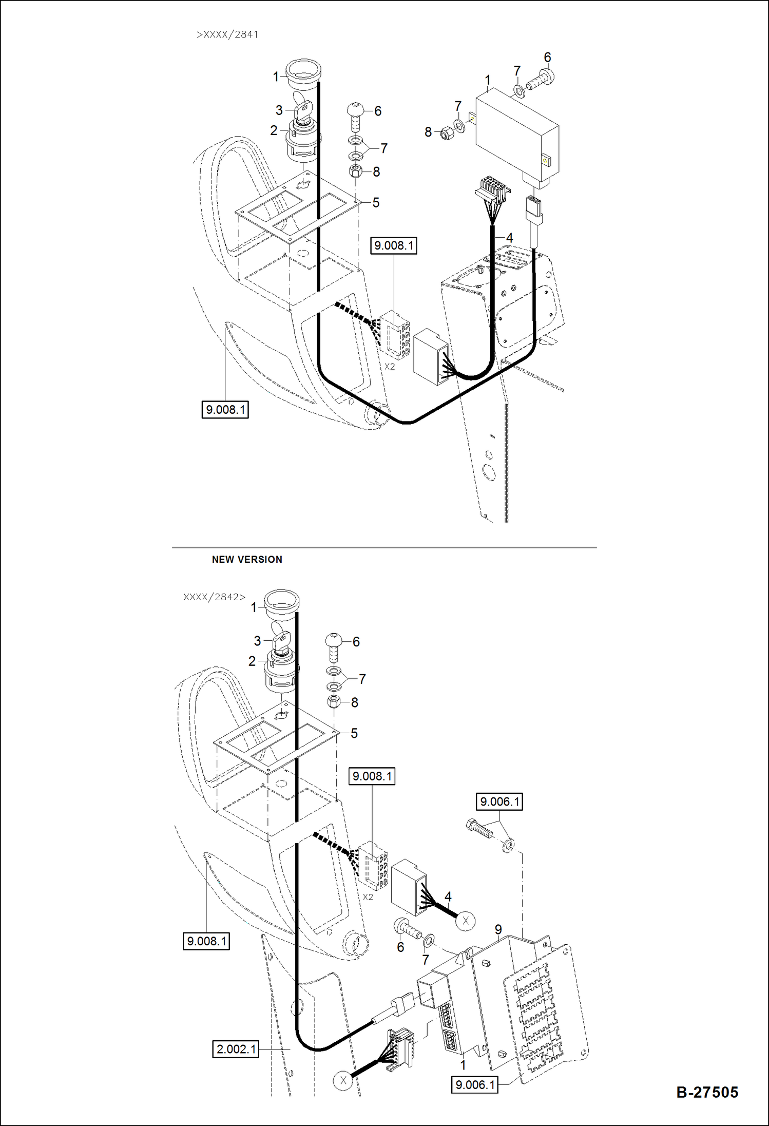 Схема запчастей Bobcat ZX75 - ELECTRIC INSTALLATION - IMMOBILIZER ELECTRICAL SYSTEM