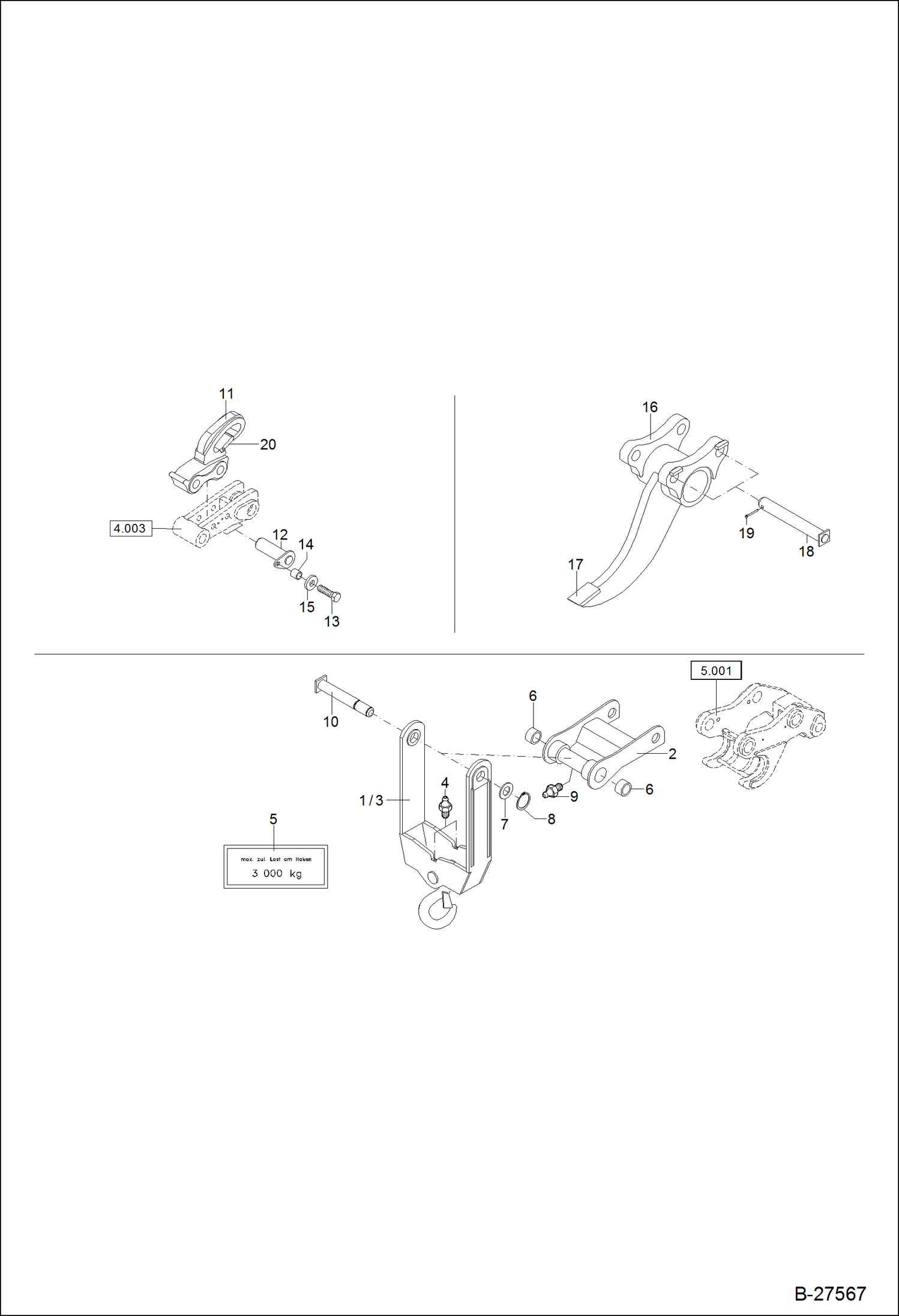 Схема запчастей Bobcat ZX125 - TOOTH, HOOK ACCESSORIES & OPTIONS