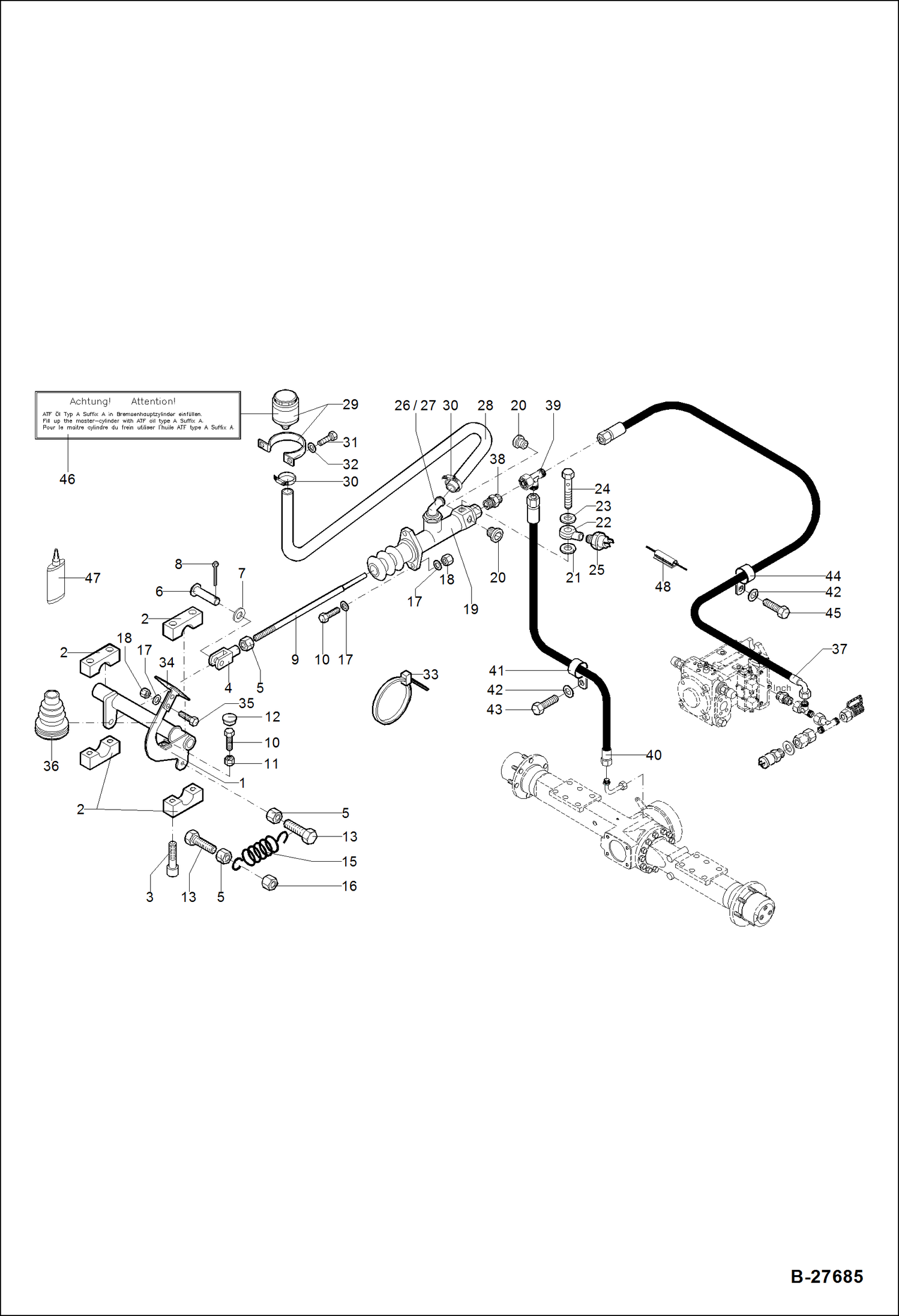 Схема запчастей Bobcat WL350 - SERVICE BRAKE DRIVE TRAIN