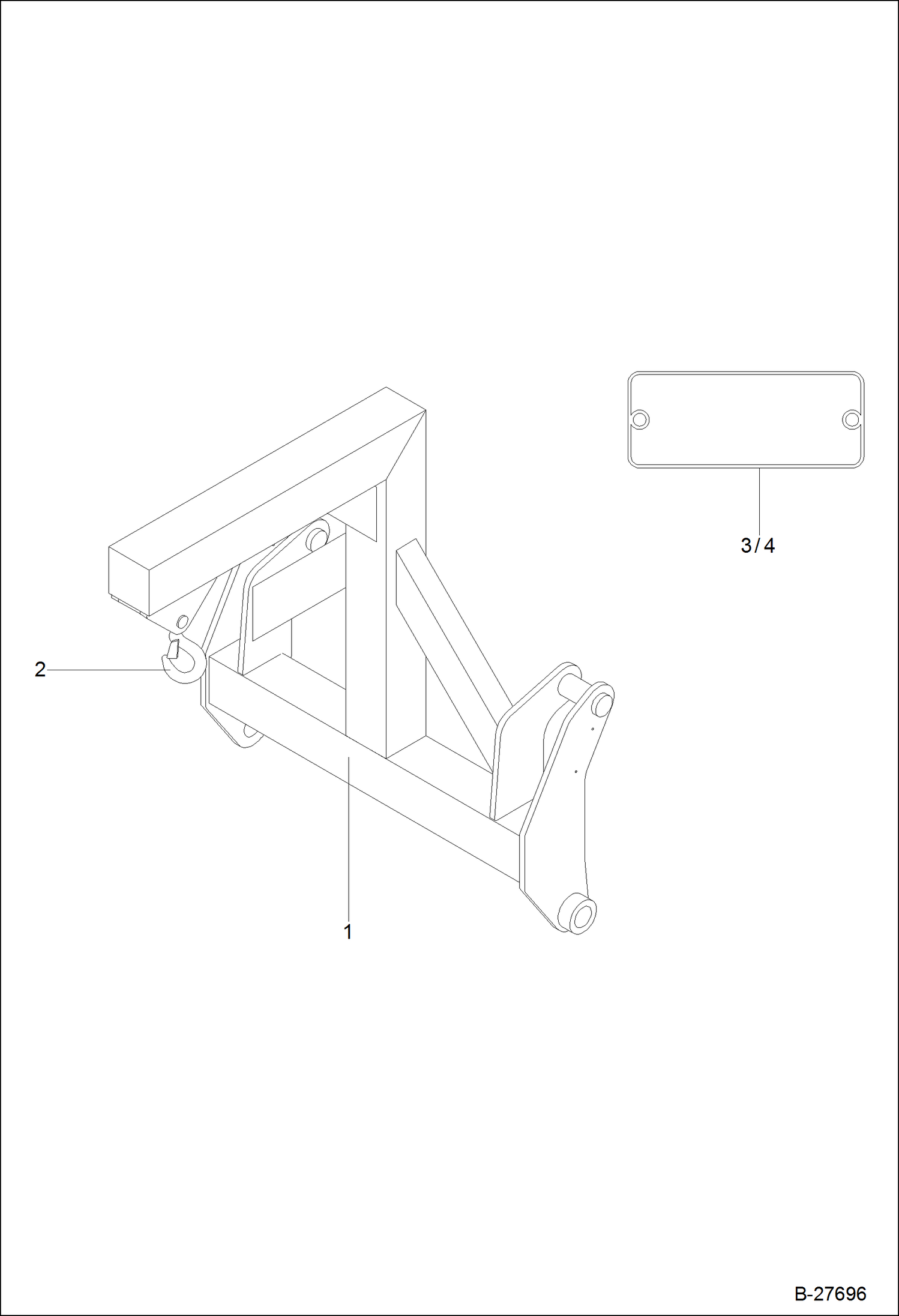 Схема запчастей Bobcat WL350 - CRANE ATTACHMENT ACCESSORIES & OPTIONS