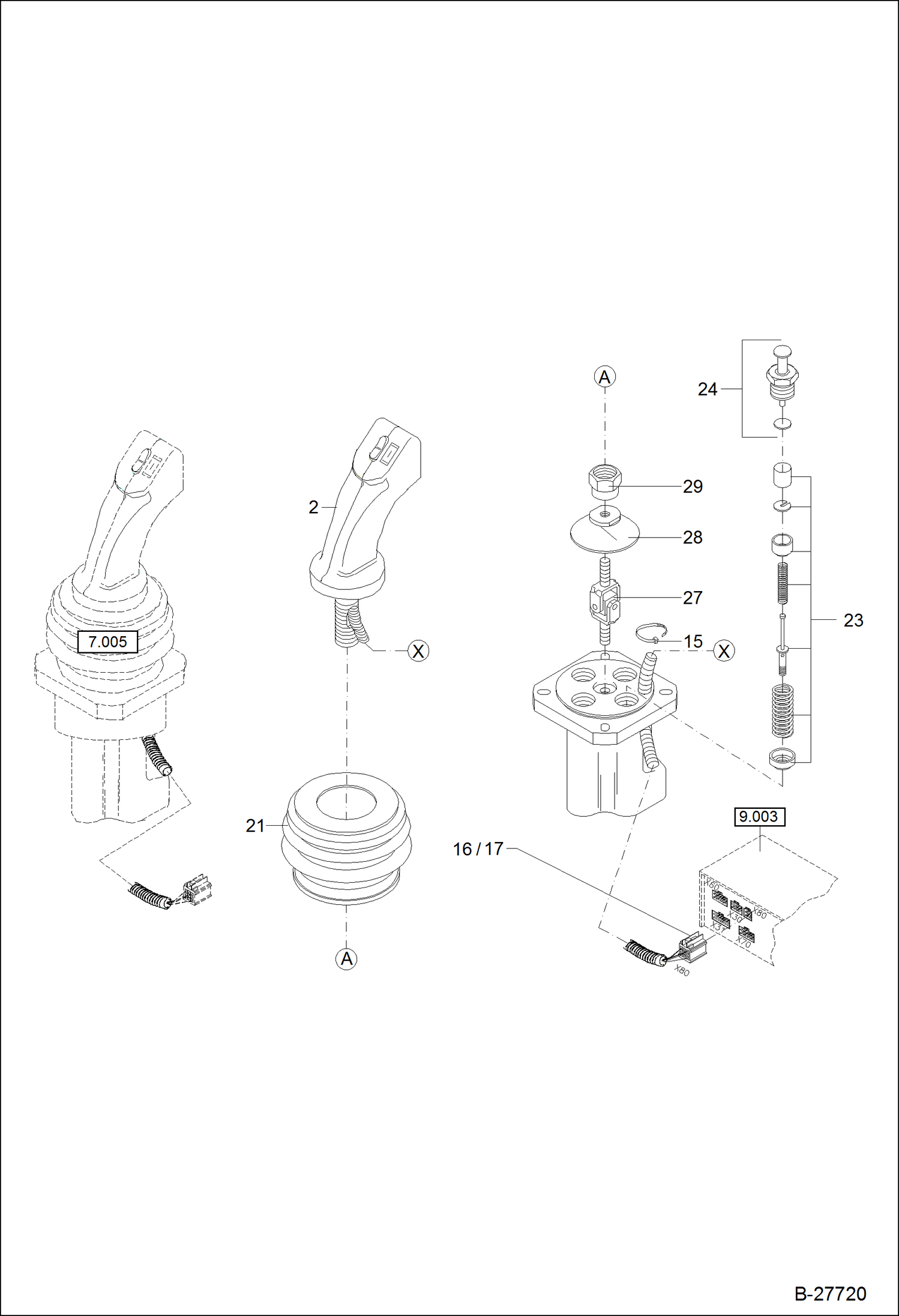 Схема запчастей Bobcat WL350 - PILOT CONTROL VALVE OPTION - 4. CONTROL CIRCUIT HYDRAULIC SYSTEM