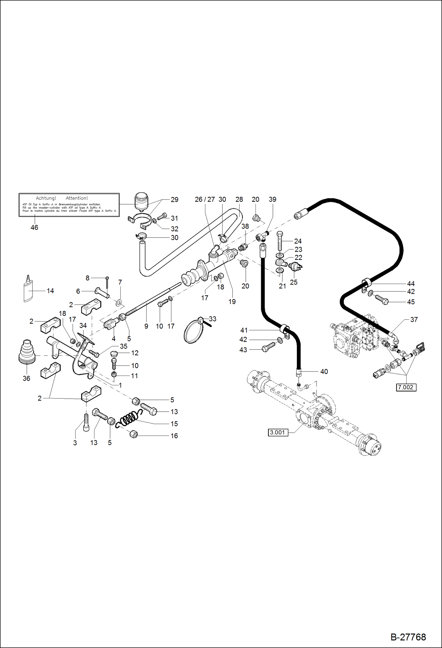 Схема запчастей Bobcat WL440 - SERVICE BRAKE DRIVE TRAIN