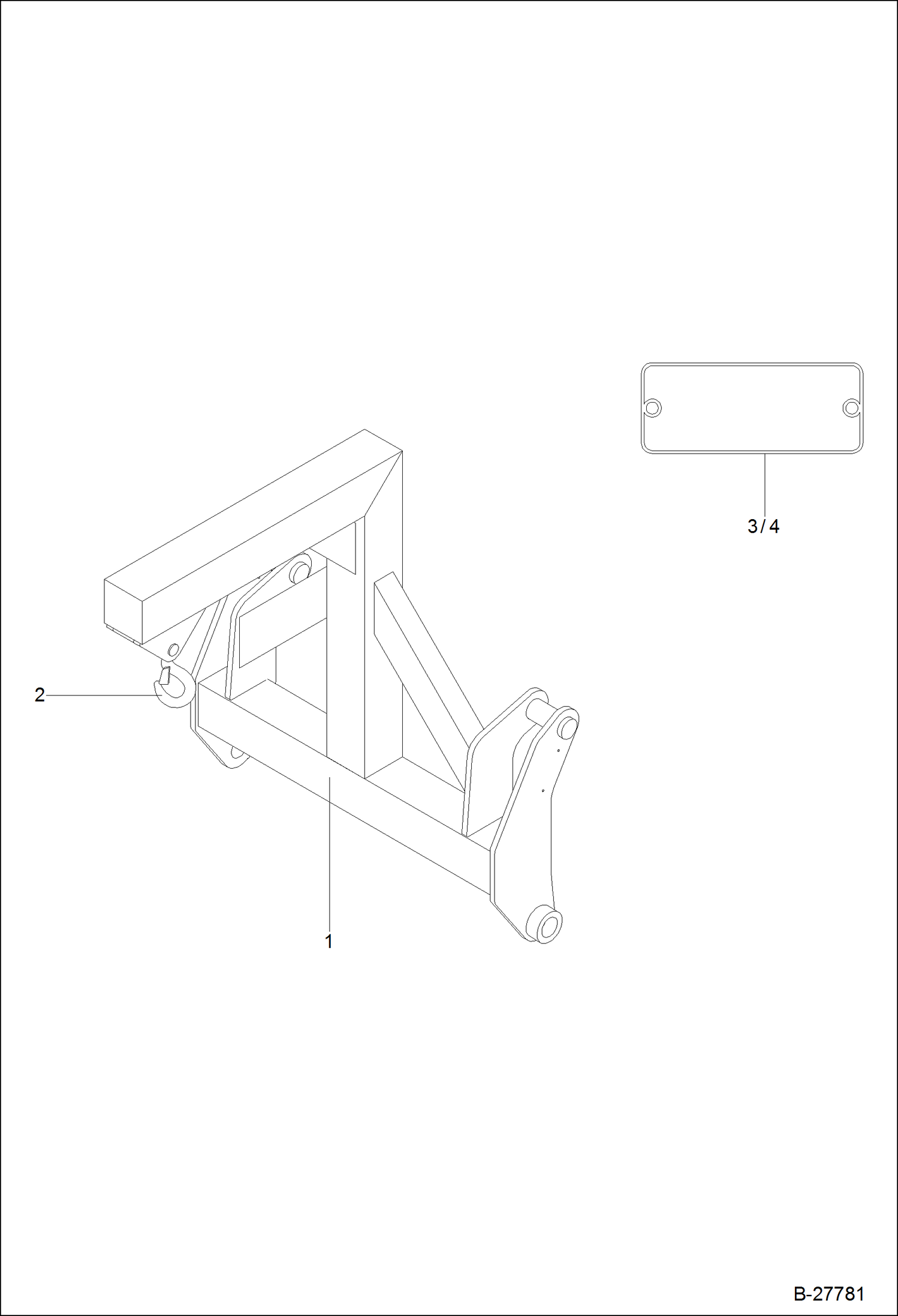 Схема запчастей Bobcat WL440 - CRANE ATACHEMENT ACCESSORIES & OPTIONS