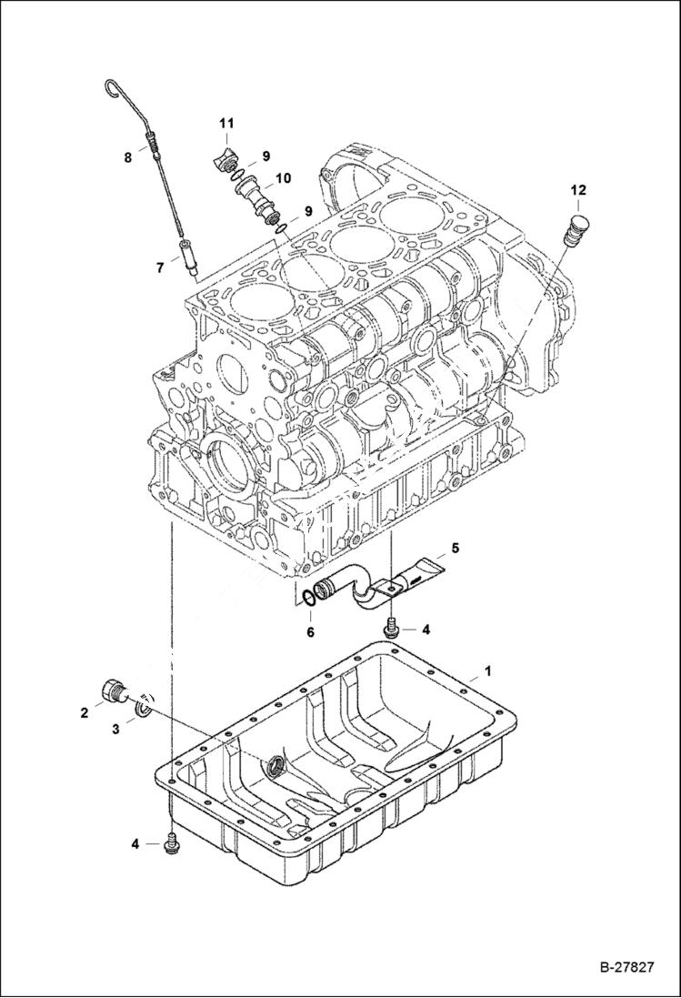 Схема запчастей Bobcat T-Series - OIL PAN POWER UNIT