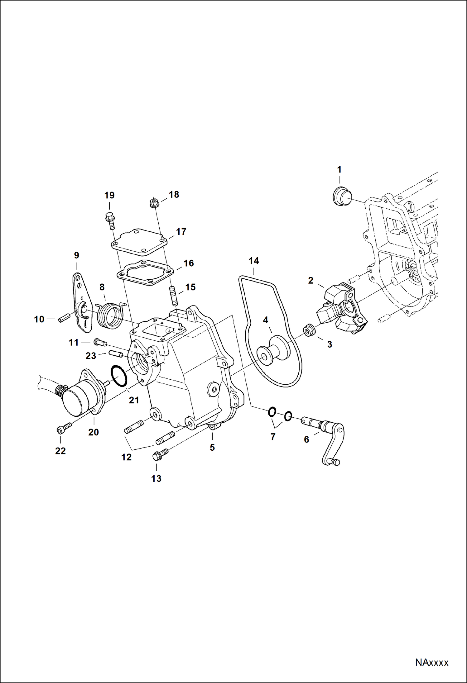 Схема запчастей Bobcat S-Series - GOVERNOR POWER UNIT