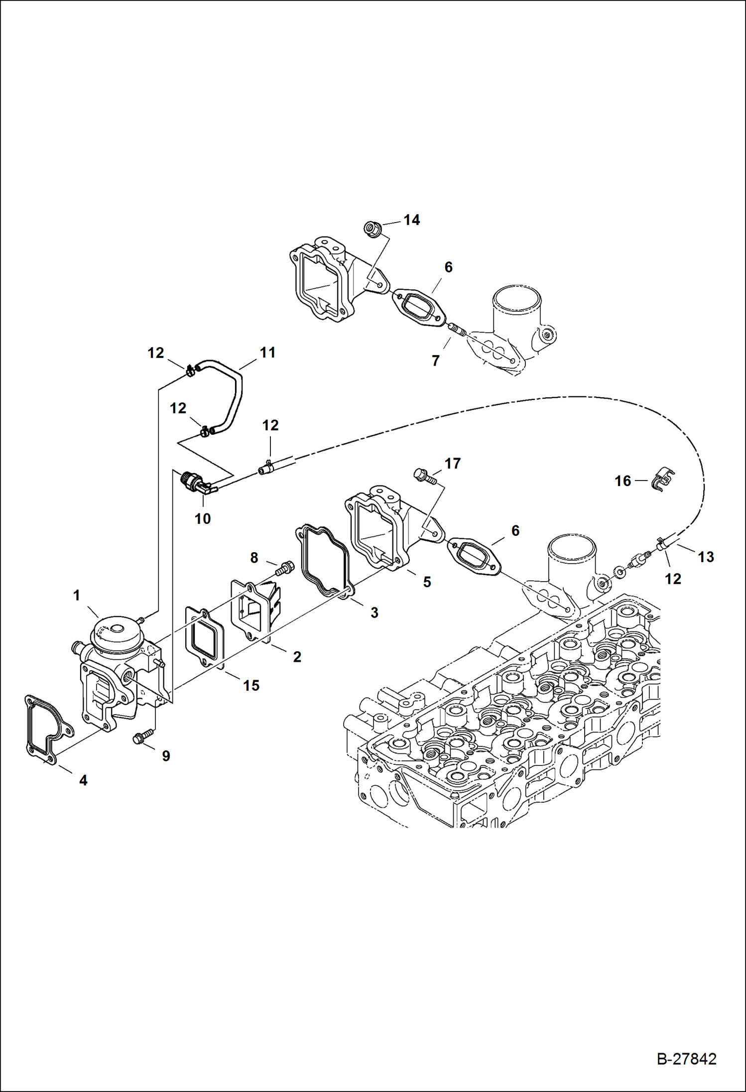 Схема запчастей Bobcat S-Series - EGR VALVE POWER UNIT