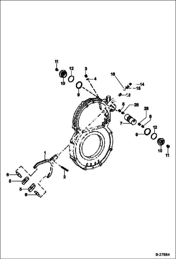 Схема запчастей Bobcat WL350 - SHIFT FORK (Replacement Axle - 5904661981) DRIVE TRAIN