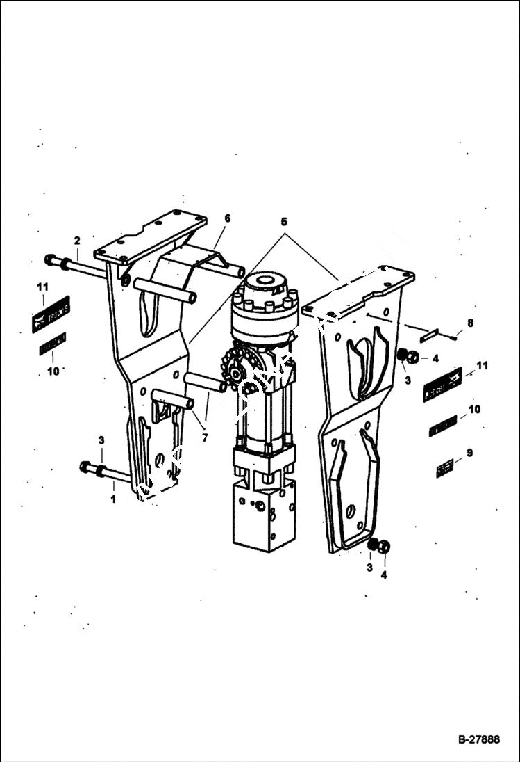 Схема запчастей Bobcat 442 - BREAKER B1400 ACCESSORIES & OPTIONS