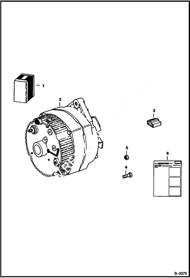 Схема запчастей Bobcat 300s - CLOSED ALTERNATOR KIT Delco ACCESSORIES & OPTIONS