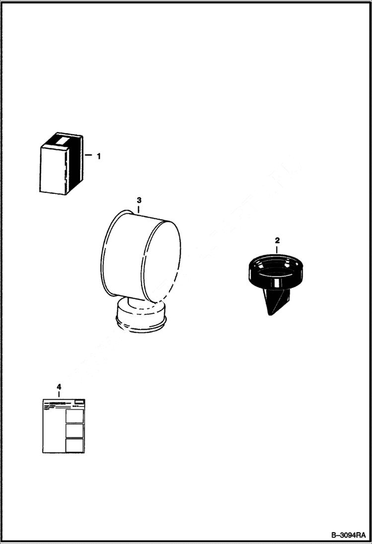 Схема запчастей Bobcat 600s - AIR CLEANER VALVE KIT (Dual Element Filter) ACCESSORIES & OPTIONS