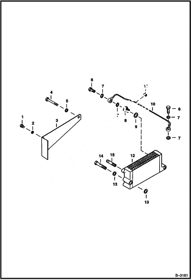 Схема запчастей Bobcat 600s - LUBE OIL COOLER (Deutz 511) POWER UNIT