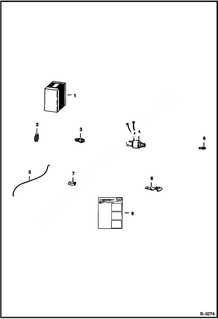 Схема запчастей Bobcat 800s - FUEL VALVE KIT ACCESSORIES & OPTIONS