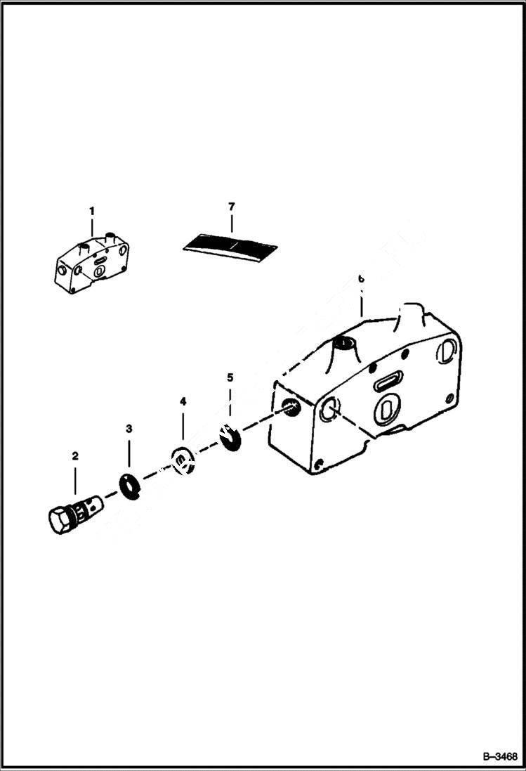 Схема запчастей Bobcat 800s - INLET SECTION HYDRAULIC SYSTEM