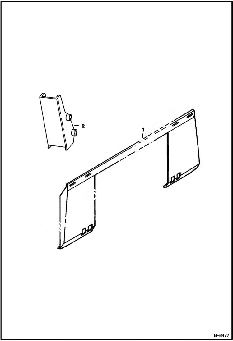 Схема запчастей Bobcat UTILITY FRAMES - UTILITY MOUNTING FRAME - 600 & 700 Series Loader