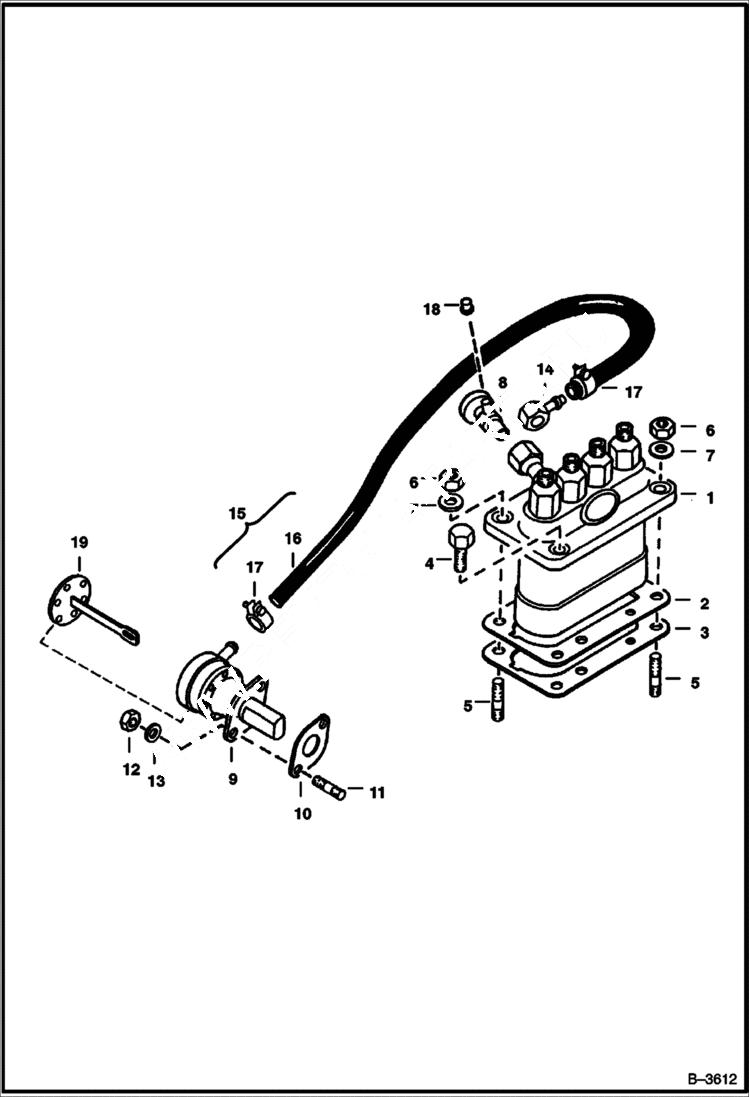 Схема запчастей Bobcat Articulated Loaders - INJECTION PUMP POWER UNIT