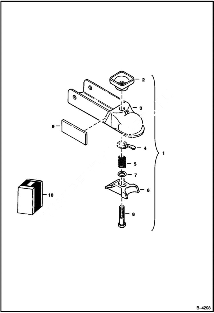 Схема запчастей Bobcat BACKHOE - COUPLER ASSEMBLY 725S BACKHOE