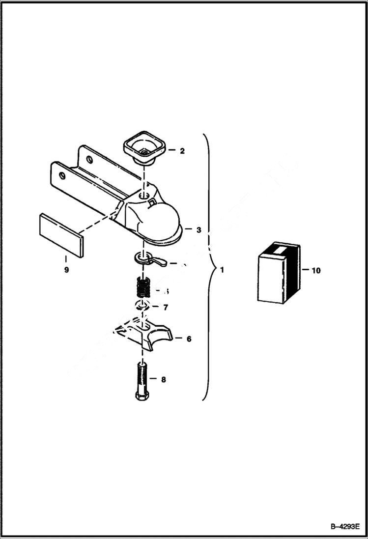 Схема запчастей Bobcat BACKHOE - COUPLER ASSEMBLY 933S 933S BACKHOE