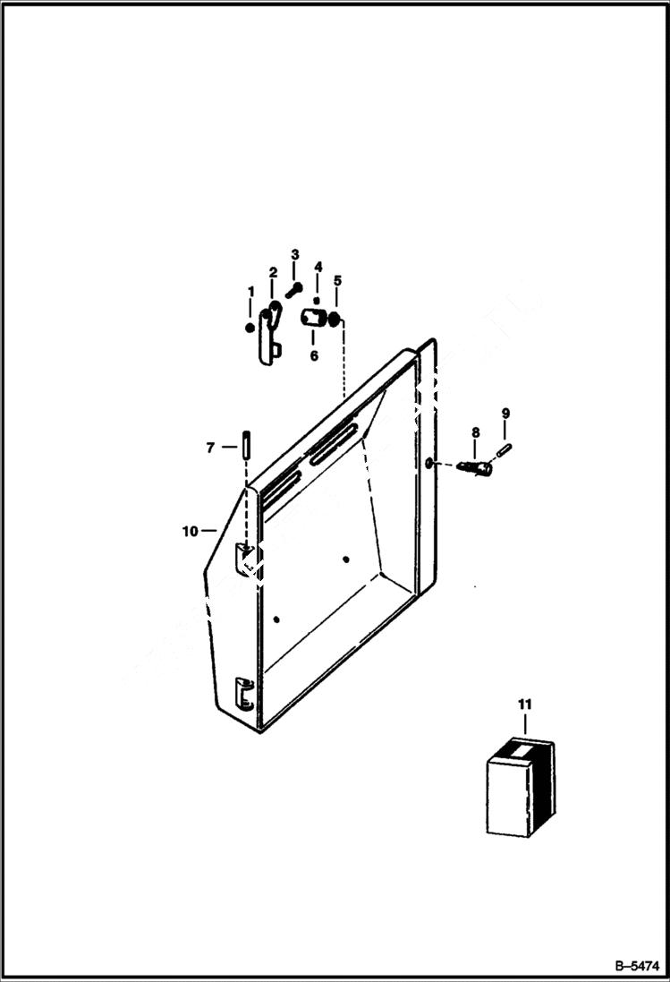 Схема запчастей Bobcat Articulated Loaders - REAR DOOR MAIN FRAME