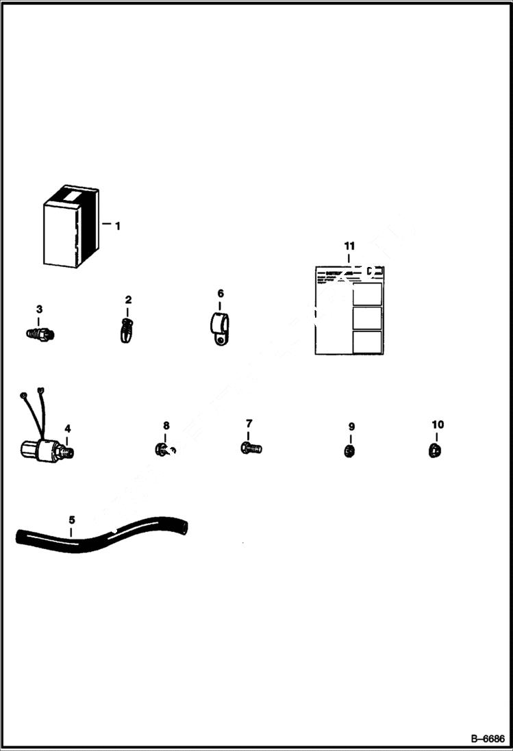 Схема запчастей Bobcat Articulated Loaders - FUEL VALVE KIT ACCESSORIES & OPTIONS