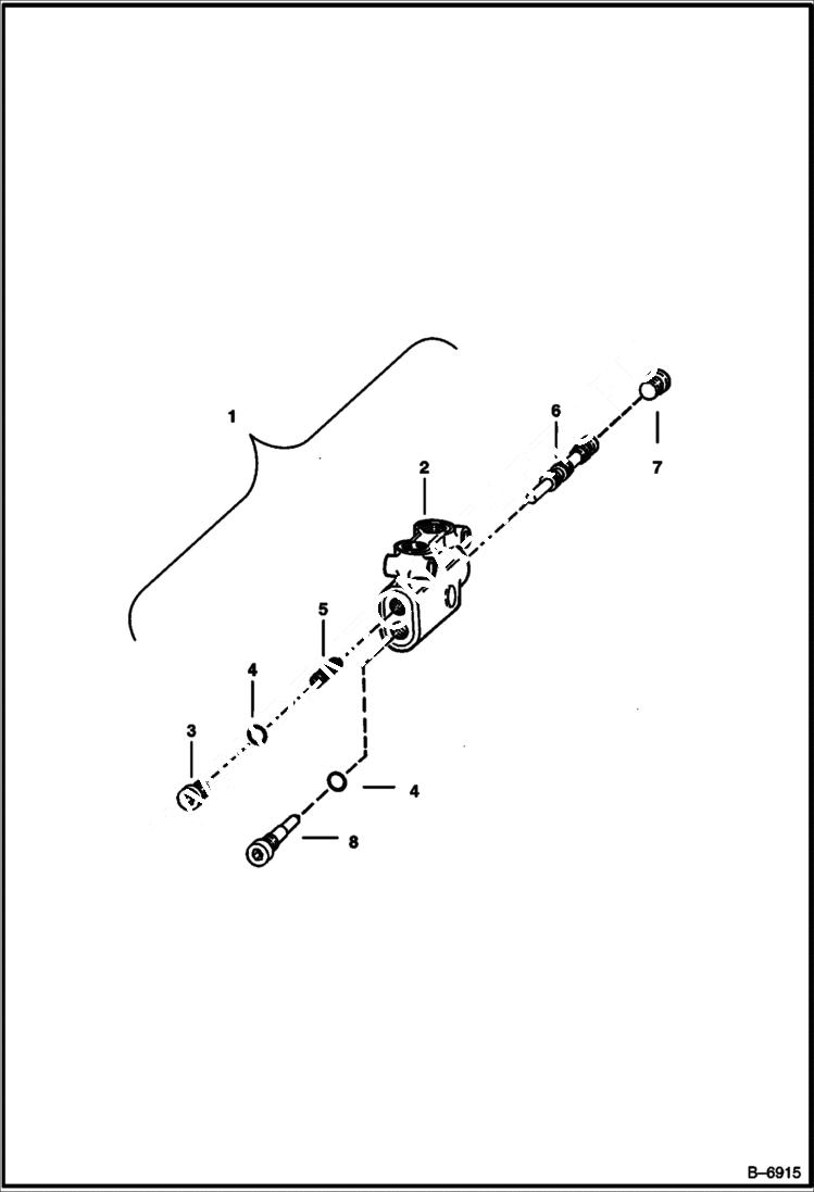 Схема запчастей Bobcat Articulated Loaders - PRIORITY VALVE HYDRAULIC SYSTEM